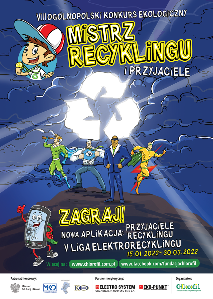 VIII Ogólnopolski Konkurs Edukacji Ekologicznej dla dzieci - Mistrz Recyklingu i Przyjaciele 2022